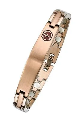 Rose gold sales medical id bracelet